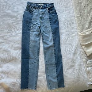 Pacsun High Rise Straight Jean (Two-tone)